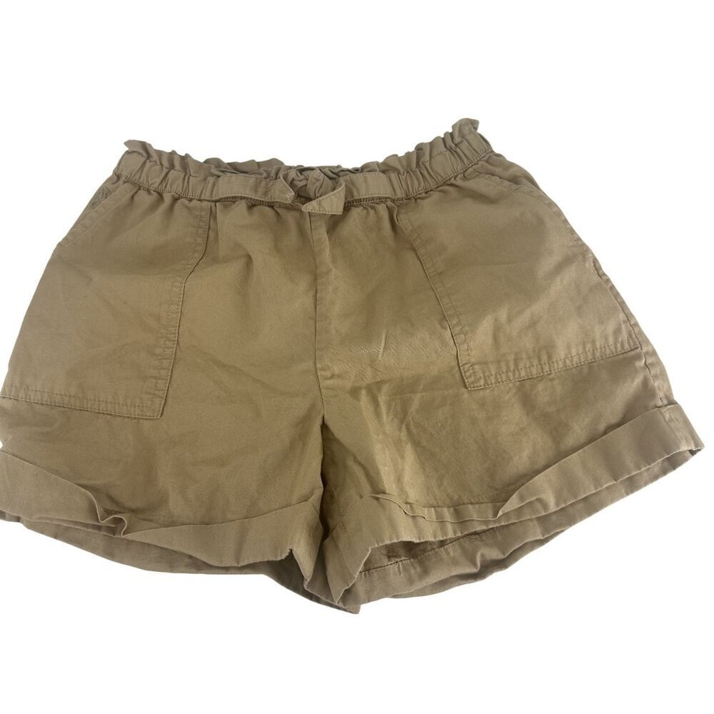 * Polo Ralph Lauren Girls Khaki Paperbag Waist Twill Shorts Size 12